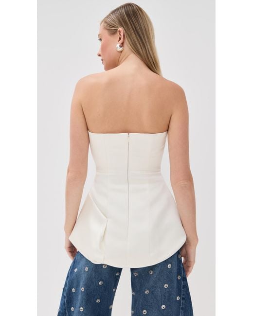 A.W.A.K.E. MODE White A. W.A. K.E. Mode Corseted Tuxedo Top
