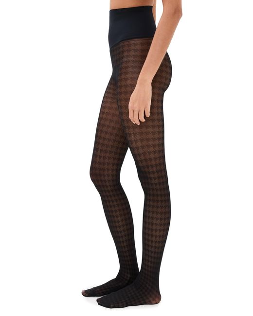 Commando Black Houndstooth Sheer Tights