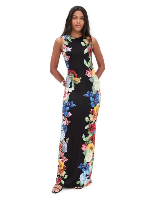 Alice + Olivia Delora Maxi Dress in Blue | Lyst