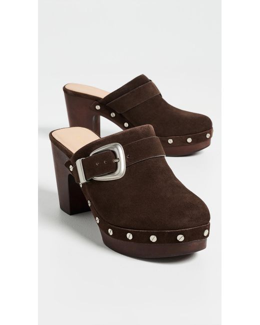 Veronica Beard Brown Larken Clogs