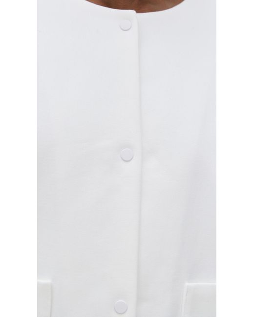 Vince White Collarless Jacket
