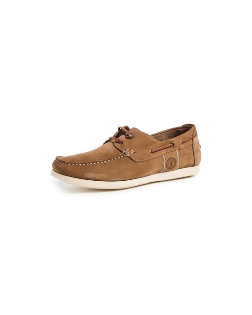 Barbour White Wake Boat Shoes for men