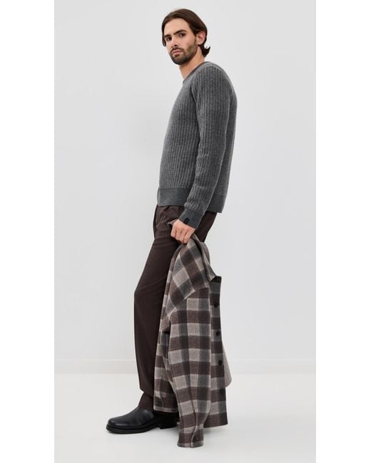 Rag & Bone Black Chevron Wool Knit Crew for men