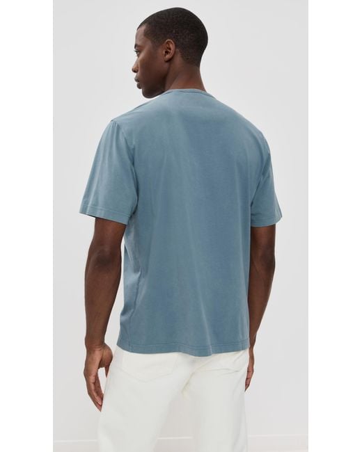 Theory Blue Crew Neck Tee for men