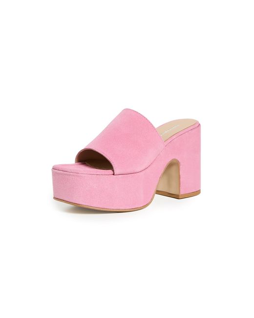 INTENTIONALLY ______ Pink Hart Platform Slide Heels