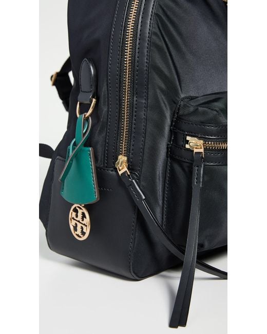 Tory Burch Perry Nylon Zip Backpack in Black | Lyst