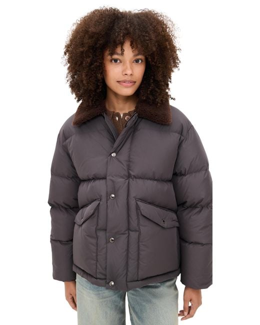 DUNST Black Fur Detachable Goose Down Jacket
