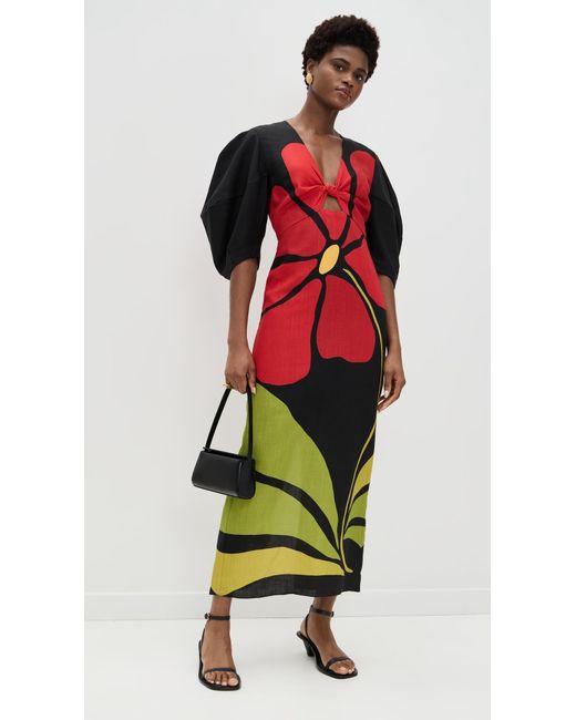 Cala De La Cruz Red Gaia Dress