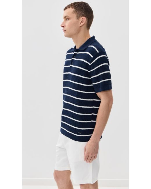 Jonathan Simkhai Blue Calum Polo for men