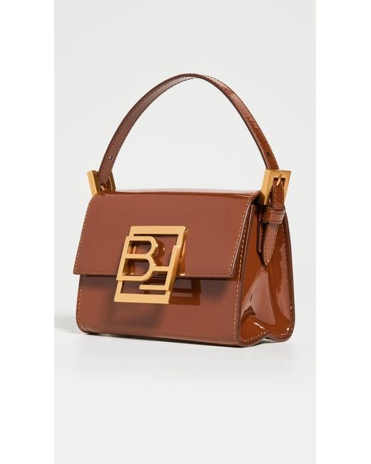 By Far Brown Fran Chocolate Patent Leather Bag