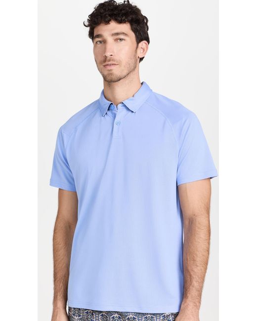 Rhone Delta Pique Polo Shirt Blue Ist/zen Blue for men