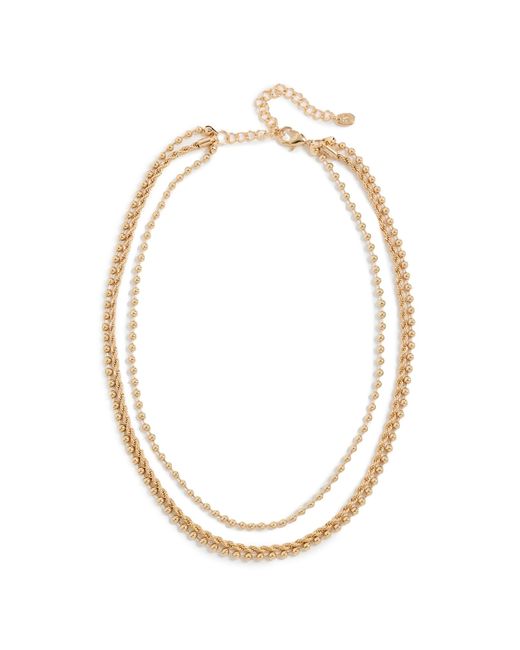 Argento Vivo White Sphere & Rope Layer Necklace