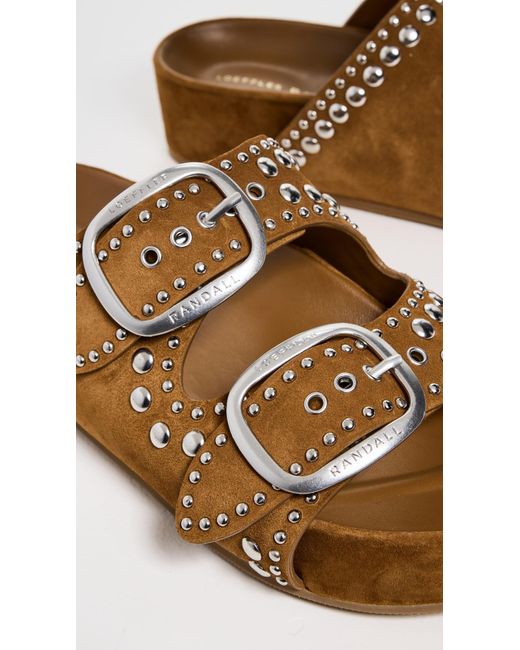 Loeffler Randall Multicolor Jack Two Band Sandals With Studs 10