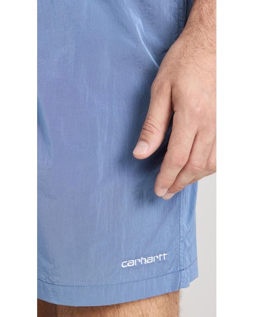 Carhartt Blue Tobe Wi Trunk Orrent / White X for men