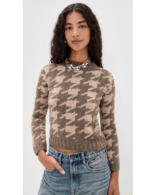 R13 Multicolor Mock Collar Shrunken Sweater