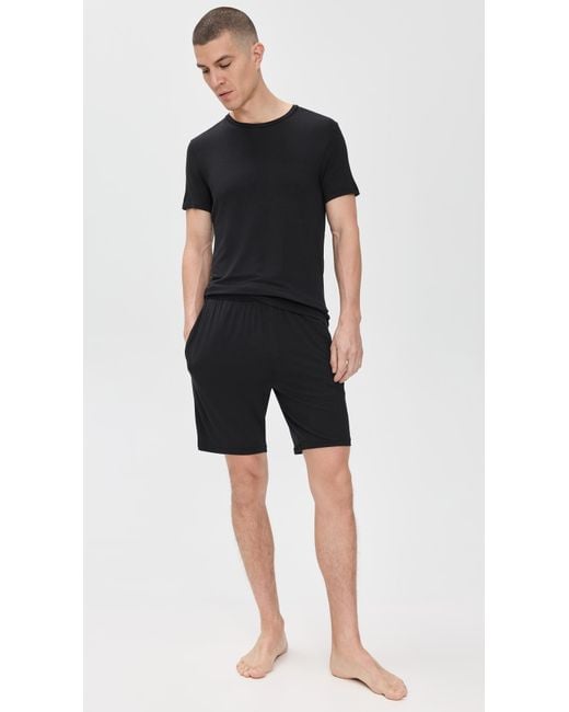 Calvin Klein Black Ultra Soft Modal Sleep Shorts for men