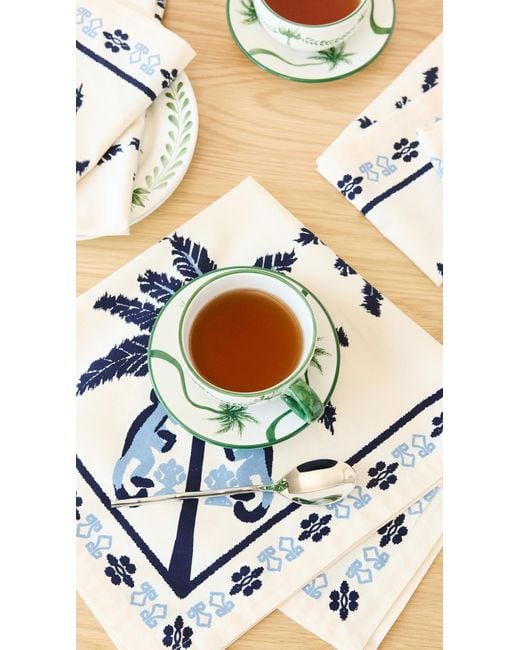 Johanna Ortiz Blue Ikat Amazónico Napkins