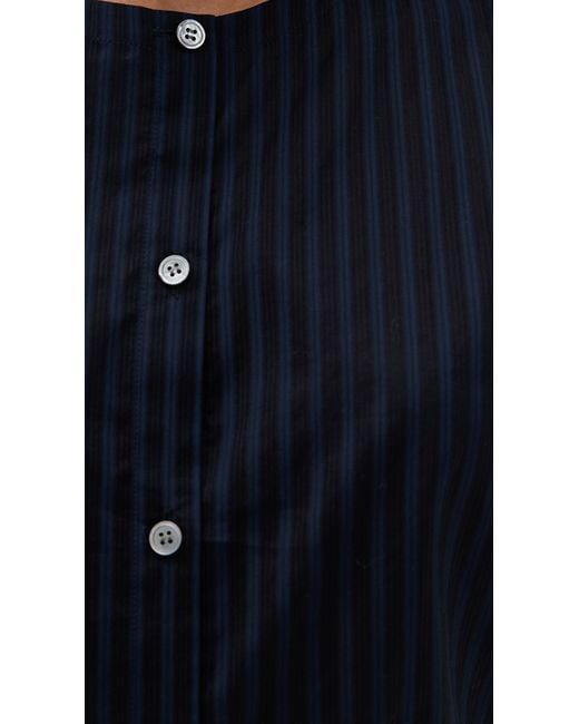 Theory Blue Sleeveless Button Down Shell