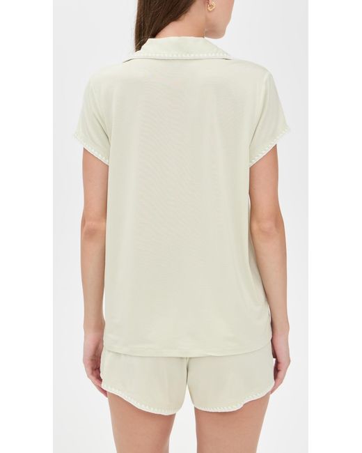 Eberjey Natural Frida Shortie Pajama Set