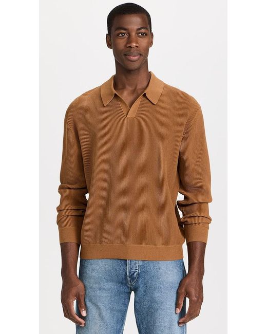 Madewell Multicolor Johnny Collar Long Sleeve Sweater Polo for men