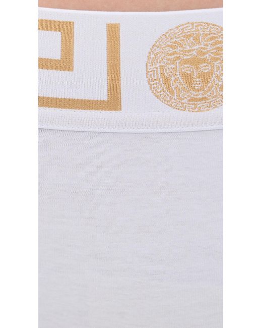 Versace White Logo Jersey Underwear