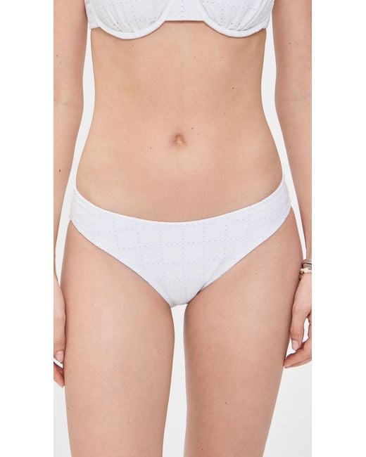 Solid & Striped White The Eva Bikini Bottoms