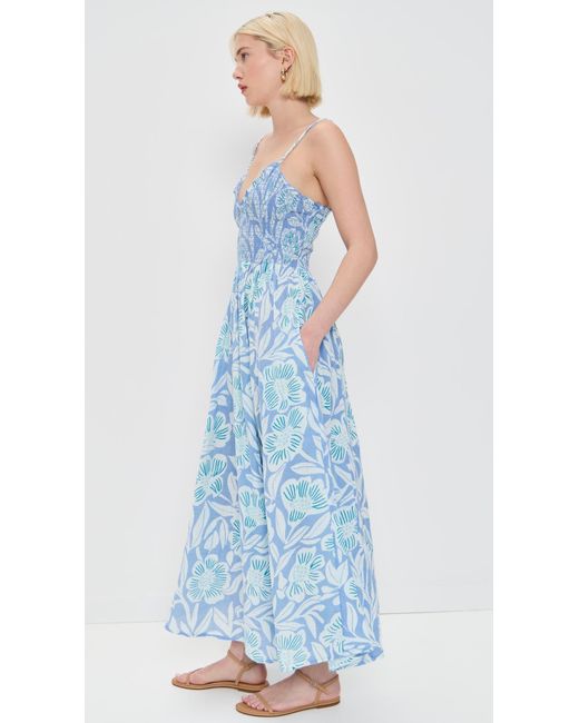 Free People Blue Sweet Nothings Midi Dress