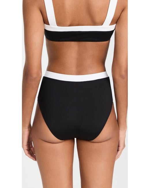Staud Blue Devon High Rise Bikini Bottom