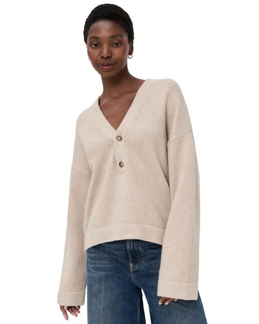 Faherty Brand Natural Jackson V Neck Popover