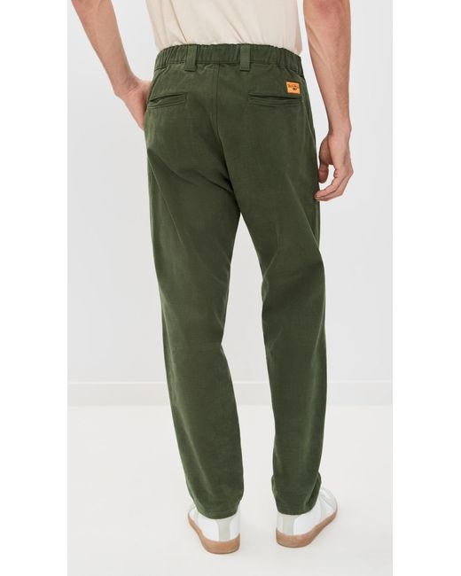 Service Works Green Moleskin Waiter Pants for men