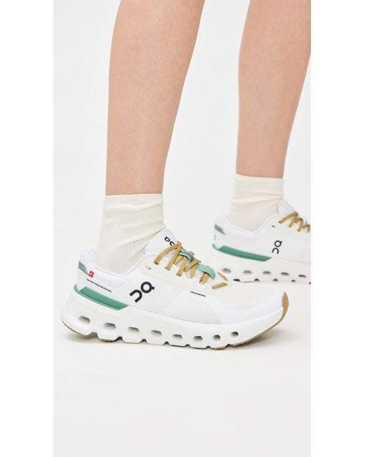 On Shoes White Cloudrunner 2 Sneakers