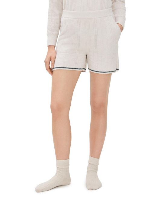 Barefoot Dreams White Ccl Pointelle Shorts