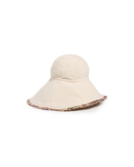Oas White Irregular Brim Canvas Hat