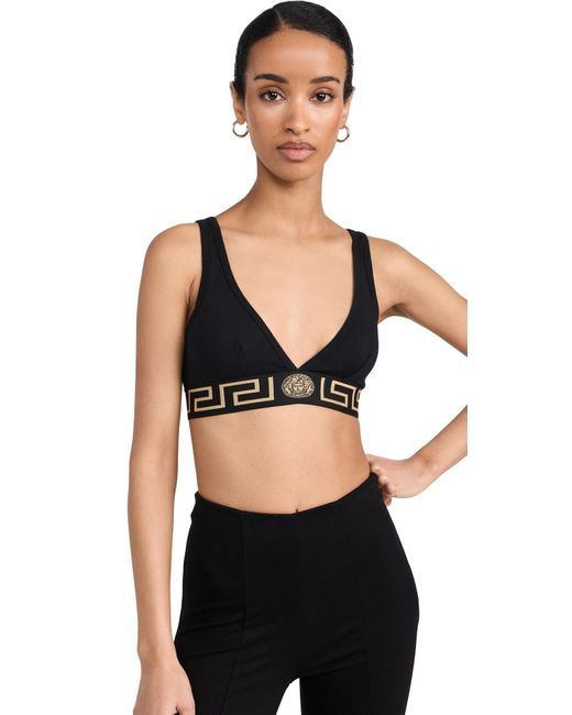 Versace Topeka Jersey Bi-stretch Cotton Bralette A008-black