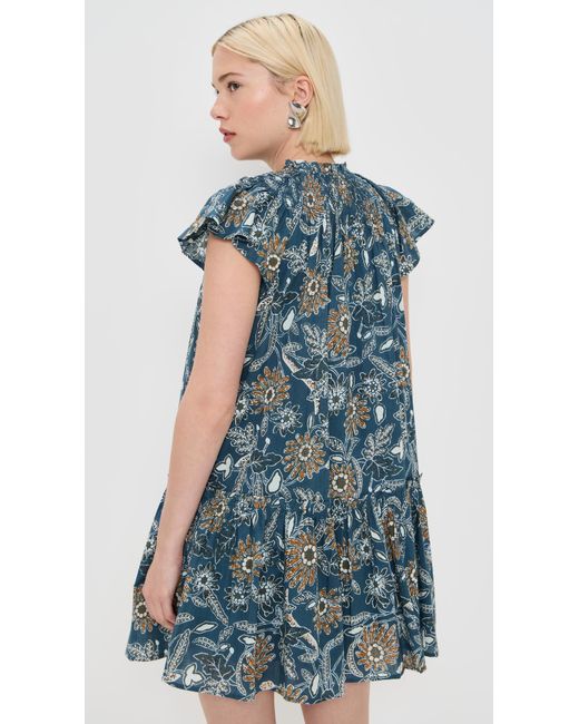 Cleobella Blue Lydia Mini Dress
