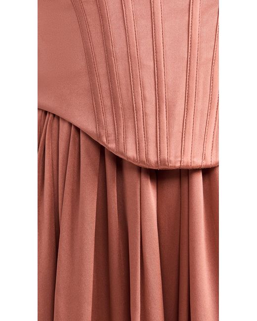 Zimmermann Orange Silk Corset Dress