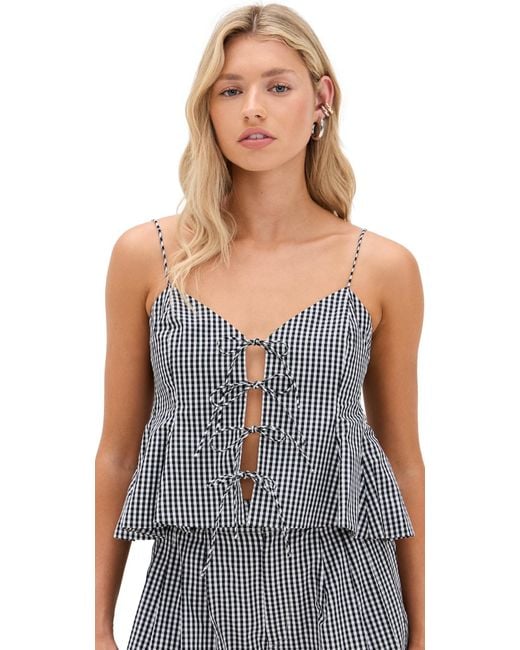 Sea Blue Neci Gingham Camisole
