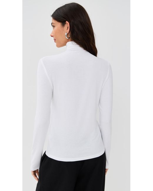 Vince White Essential Turtleneck