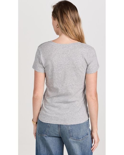 Vince White Essential V Neck Tee