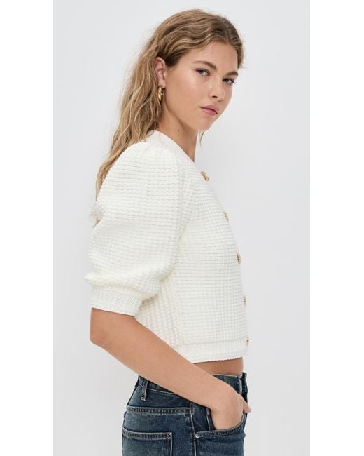 Ba&sh White Grance Cardigan