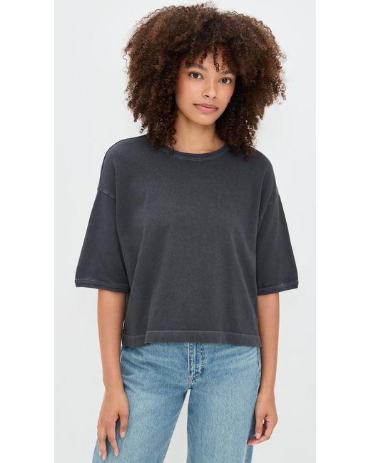 Madewell Black Esther Side Slit Tee