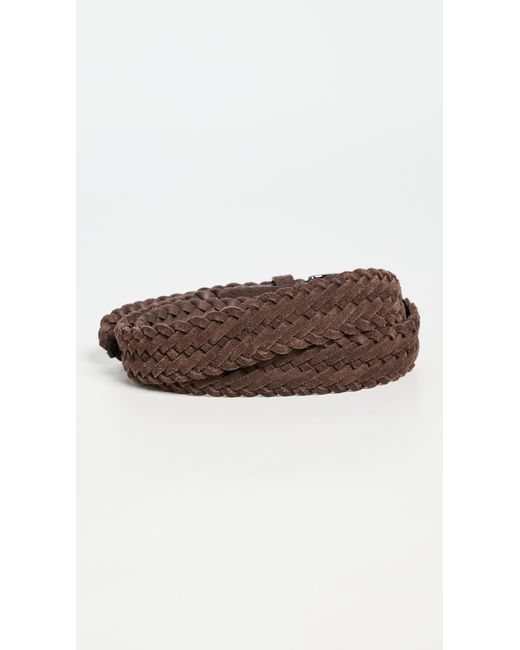 Andersons Brown Suede Woven Belt for men