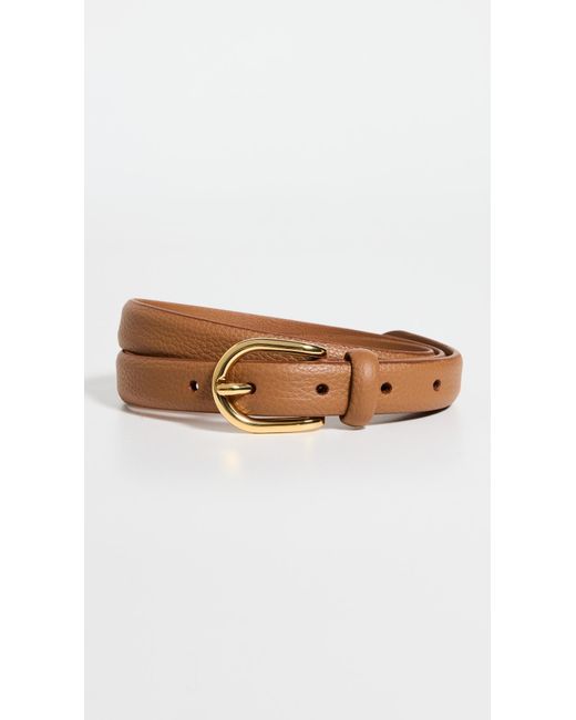 Andersons White Skinny Soft Grained Leather Belt