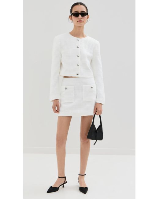 Reformation White Aurelia Skirt