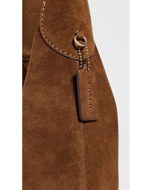 COACH Brown Suede Brooklyn Shoulder Bag 28