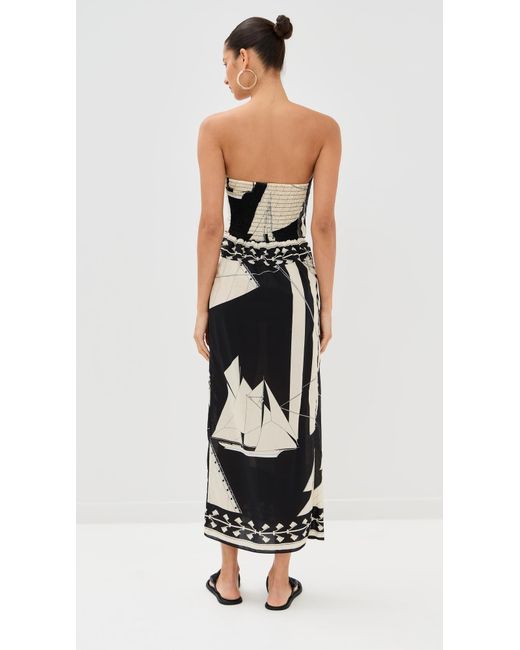 【関税送料込み】Johanna Ortiz Afternoon Ankle Dress Johanna Ortiz Sailboats Pontoon Afternoon Ankle Dress in