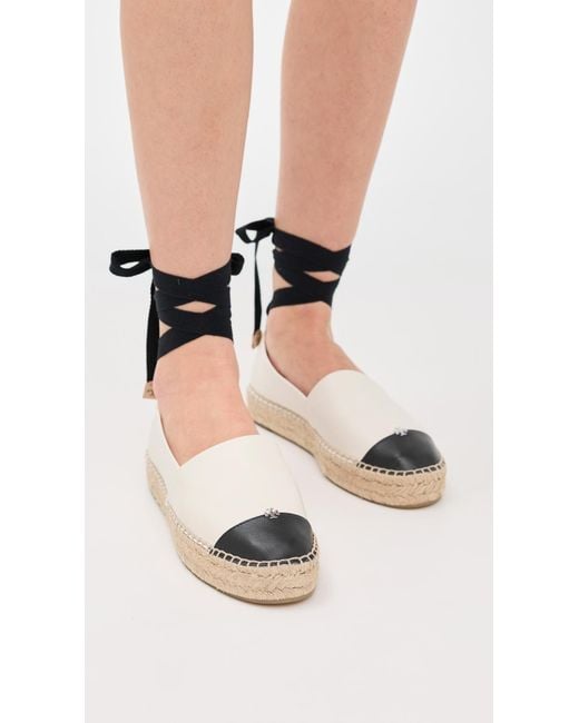 Tory Burch Black Cap Toe Espadrilles