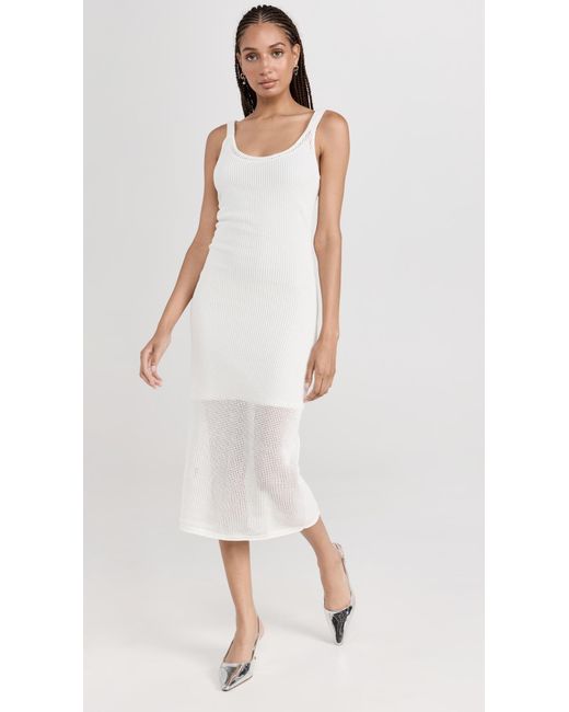 Staud White Jessica Knit Dress