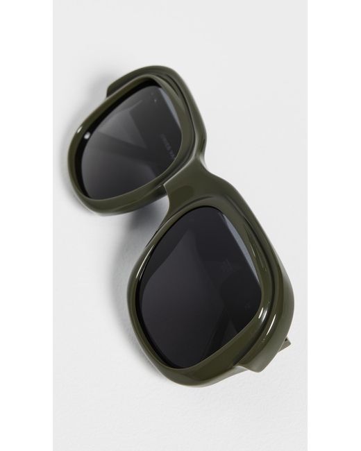 Dries Van Noten Black Round Sunglasses