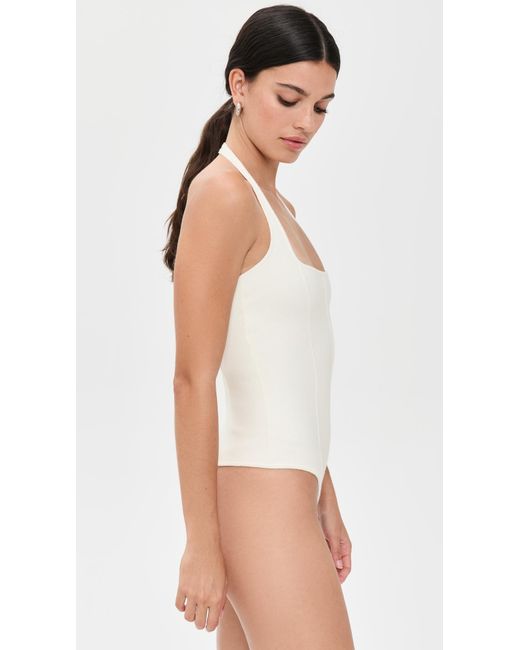 Fleur du Mal Blue Sofia Thong Bodysuit